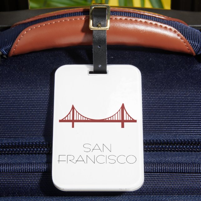 San Francisco Bridge Modern Luggage Tag (Front Insitu 2)