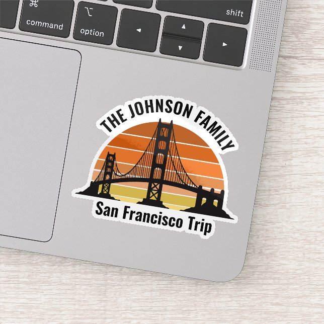 San Francisco Bridge Sunset Custom Laptop (Detail)