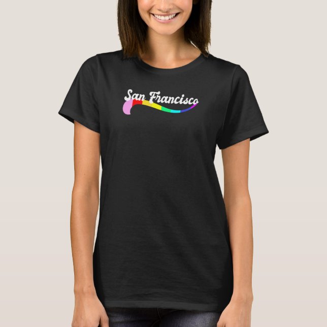 San Francisco CA Gay Pride Queer Proud SF CA trans T-Shirt (Front)