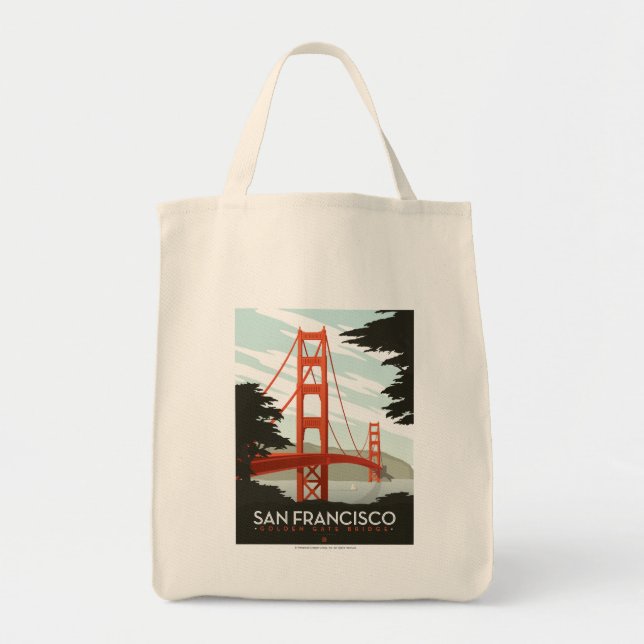 San Francisco, CA - Golden Gate Bridge Tote Bag (Front)