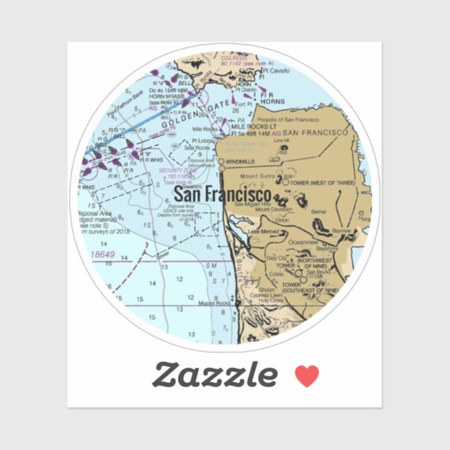 San Francisco CA Nautical Chart (Sheet)