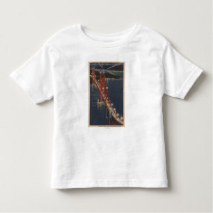 San Francisco, CA - Night View of Golden Gate Toddler T-Shirt
