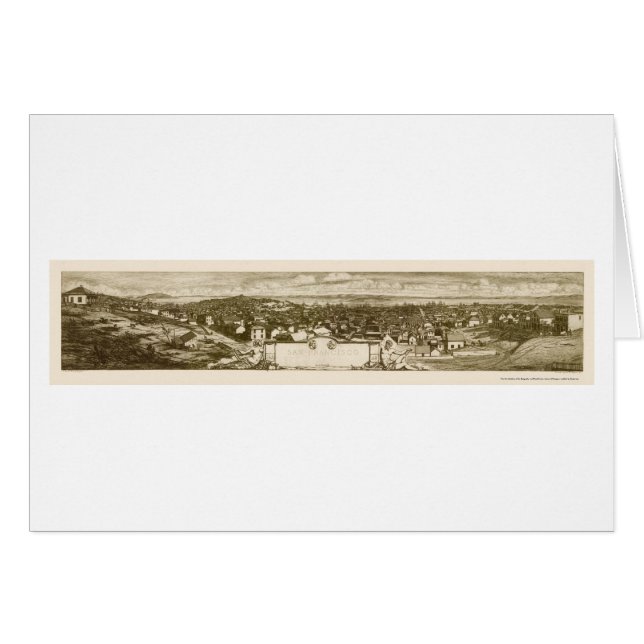 San Francisco, CA Panoramic Map - 1856 (Front Horizontal)