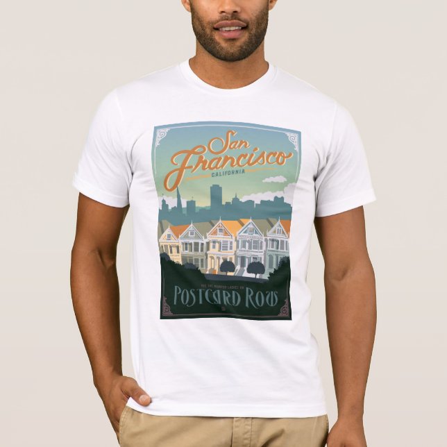 San Francisco, CA - Postcard Row T-Shirt (Front)