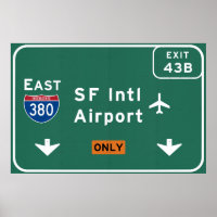 San Francisco CA SFO Airport I-380 E Interstate -