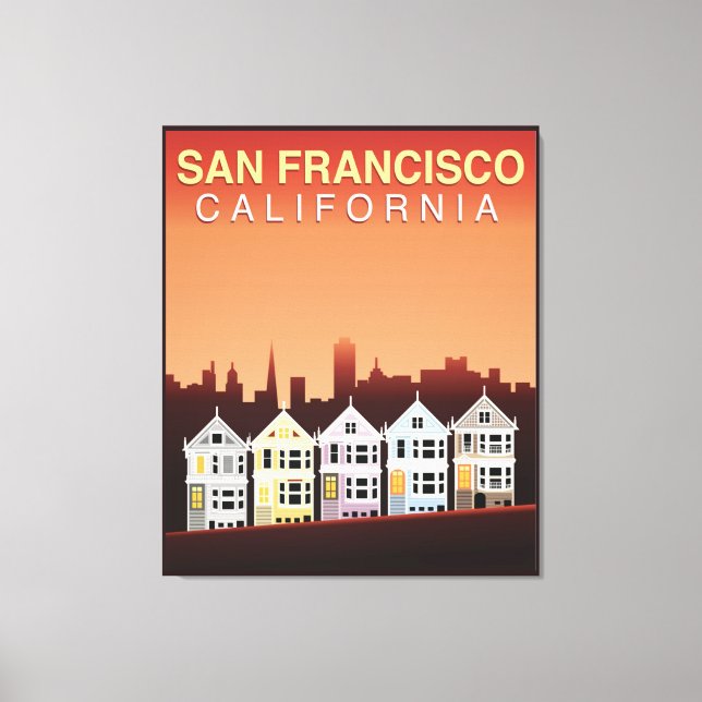 San Francisco, CA | The Painted Ladies Canvas Print (Front)