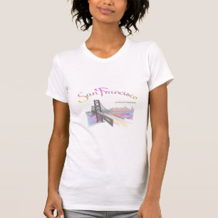 San Francisco, CA with Rainbow Colours T-Shirt