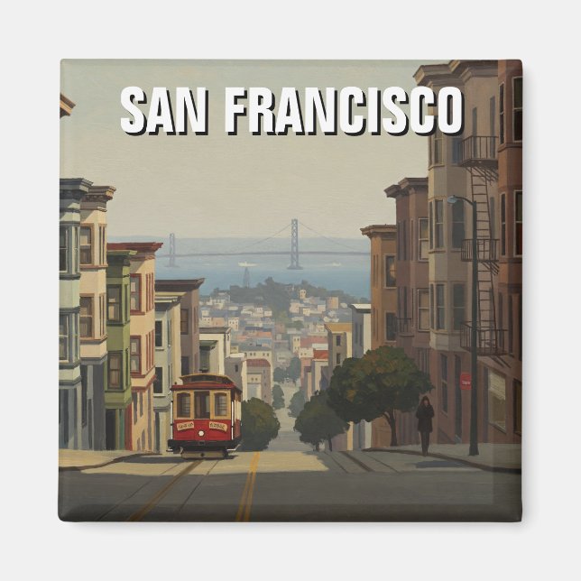 San Francisco Cable Car California  Magnet (Front)
