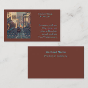 San Francisco cable car dark red background Business Card