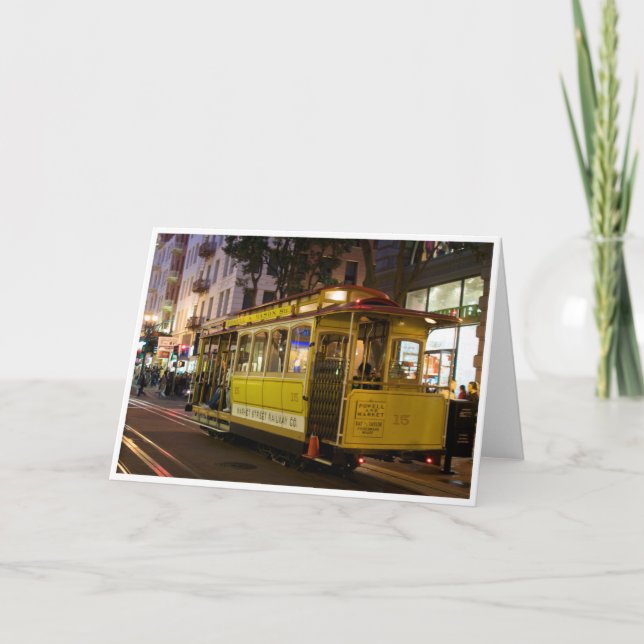 San Francisco Cable Car Greeting Card (Front)