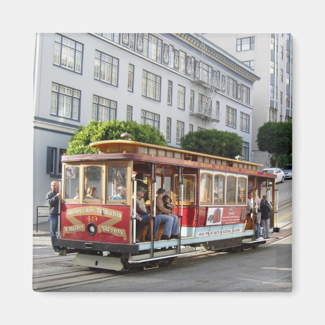 San Francisco Cable Car Magnet (Front)