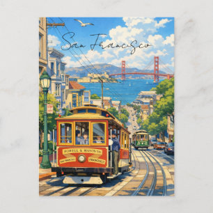 San Francisco Cable Car Postcard