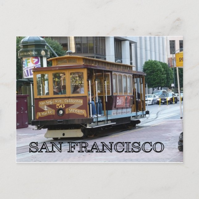 San Francisco Cable Car Postcard (Front)