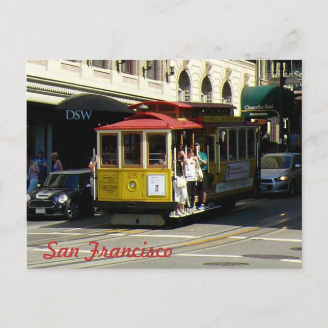 San Francisco Cable Car Postcard (Front)