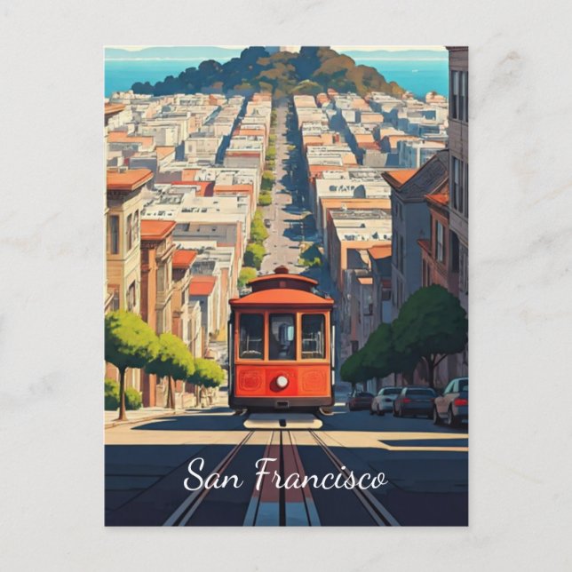 San Francisco Cable Car Postcard (Front)