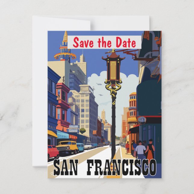 San Francisco Cable Car Wedding Invitation (Front)