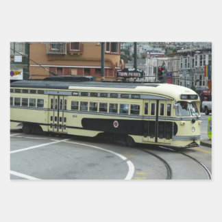 San Francisco Cable Car Wrapping Paper Sheet