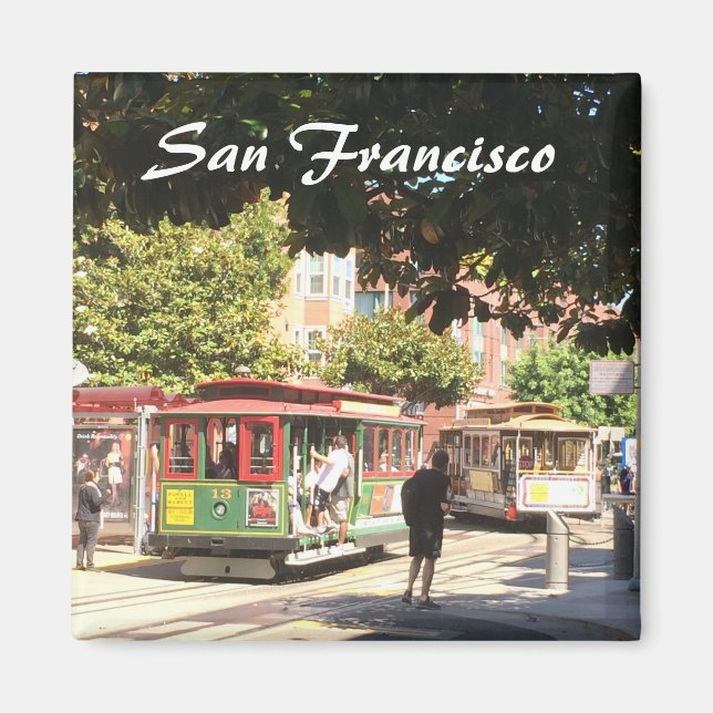 San Francisco Cable Cars Magnet (Front)