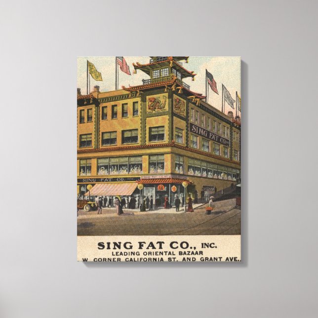 San Francisco, CAChinatown AdSing Fat Co. Canvas Print (Front)