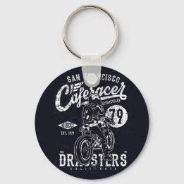 San Francisco Cafe Racer Motor California Key Ring