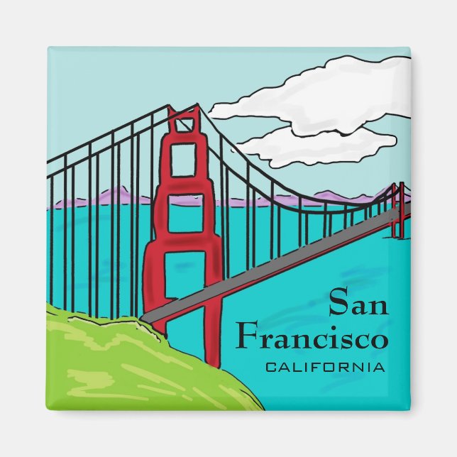 San Francisco Cali golden gate bridge magnet (Front)