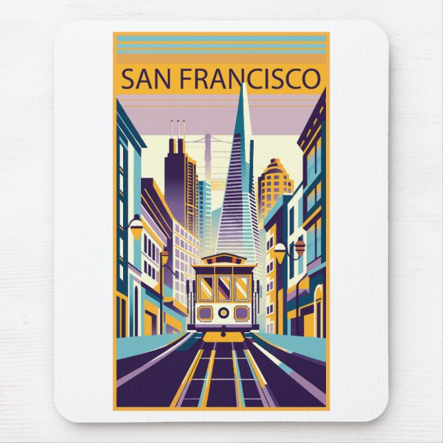 San Francisco California Art Deco Mouse Pad (Front)
