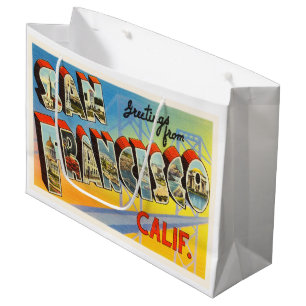San Francisco California CA Old Travel Souvenir Large Gift Bag