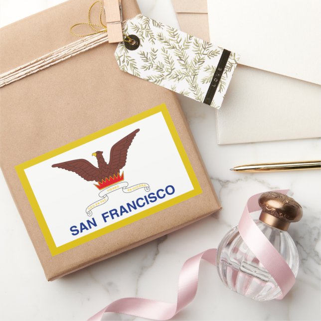 San Francisco (California) City flag Rectangular Sticker (Gifting)