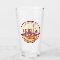 San Francisco California City Skyline Emblem