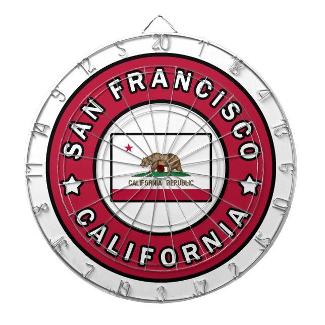 San Francisco California Dartboard (Front)