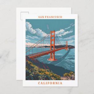 San Francisco California Elegant Vintage Travel Postcard