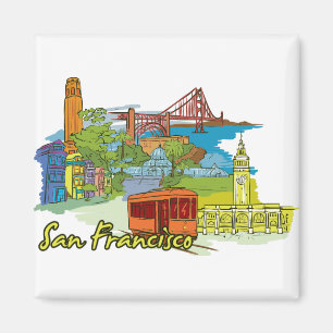 San Francisco, California Famous City Magnet