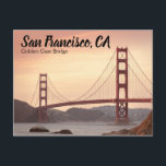 San Francisco California Golden Gate Bridge Postcard<br><div class="desc">San Francisco Golden Gate Bridge at Sunset. Pacific Ocean in the Bay Area of Northern California.</div>