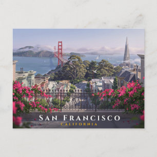 San Francisco California Golden Gate Bridge Travel Postcard