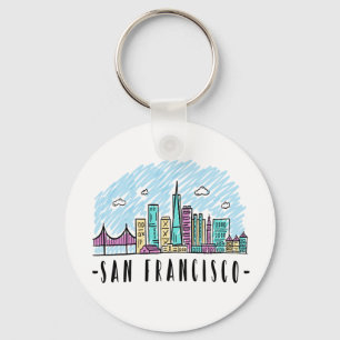San Francisco California Golden Gate Bridge  USA Key Ring
