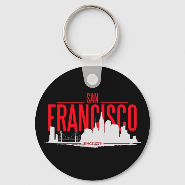 San Francisco California Golden Gate Bridge  USA Key Ring (Front)