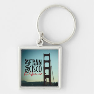 San Francisco California golden gate keychain art