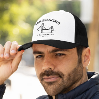 San Francisco California Golden Gate Landscape Trucker Hat