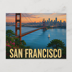 San Francisco California Golden Gate travel gift Postcard