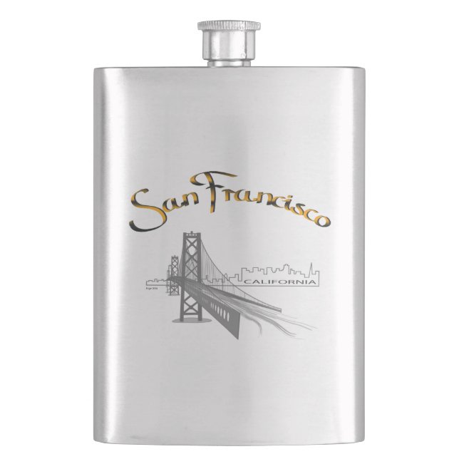 San Francisco, California Hip Flask (Front)