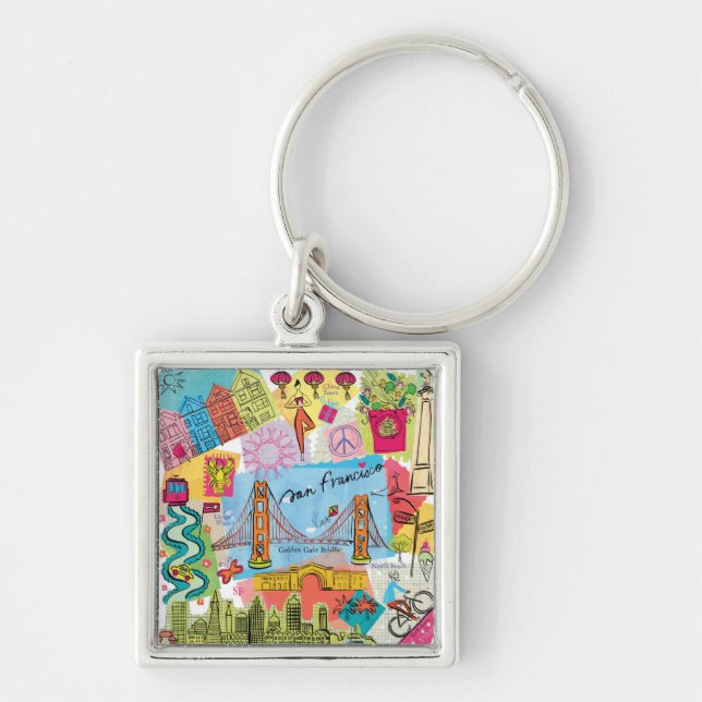 San Francisco, California Key Ring (Front)