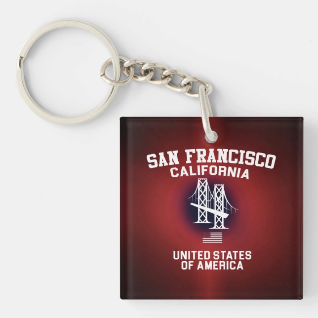 San Francisco California Key Ring (Front)