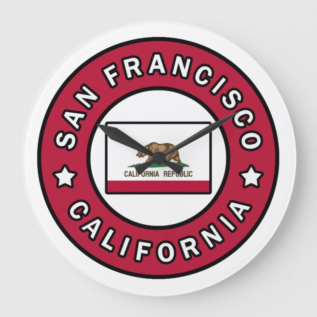 San Francisco California Large Clock (Front)