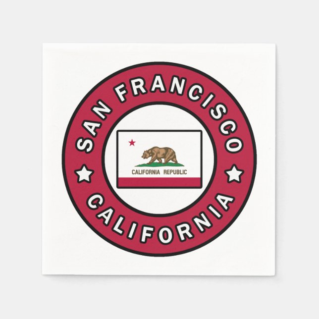 San Francisco California Napkin (Front)