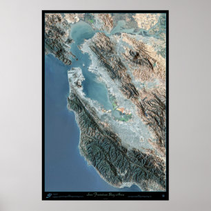 San Francisco, California satellite poster