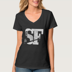 San Francisco California SF Golden Gate Bridge Vin T-Shirt