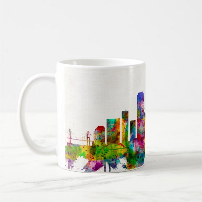 San Francisco California Skyline Coffee Mug (Left)