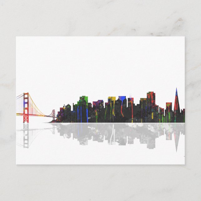 San Francisco California Skyline Postcard (Front)
