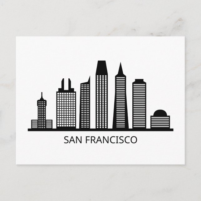 San Francisco California Skyline Postcard (Front)
