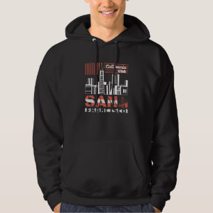 San Francisco California Skyline Retro UrbanDesign Hoodie